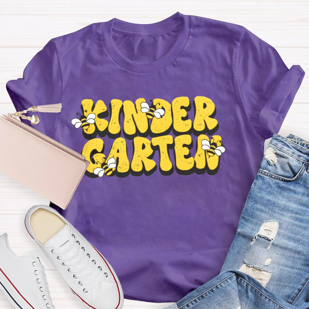 Personalized Grade Kinder Garten Bees T-shirt