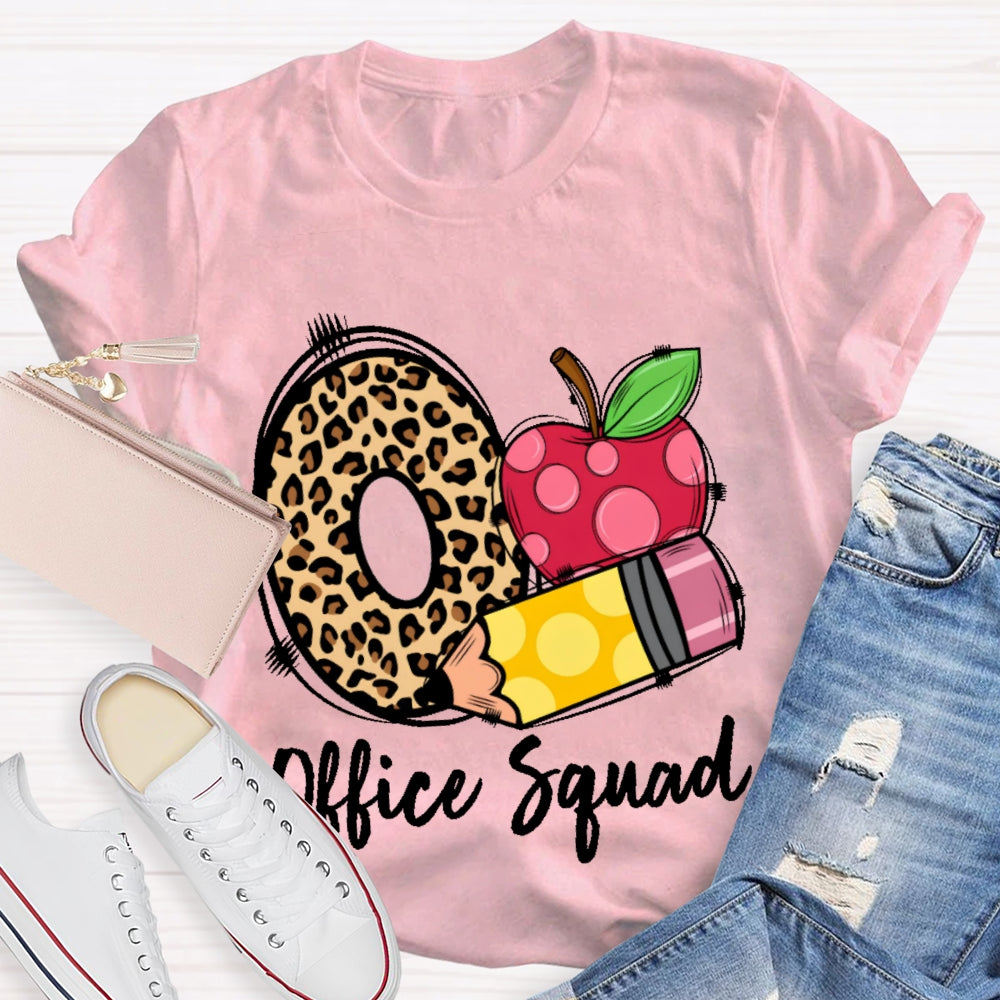 Office Squad Leopard Print Funny T-shirt