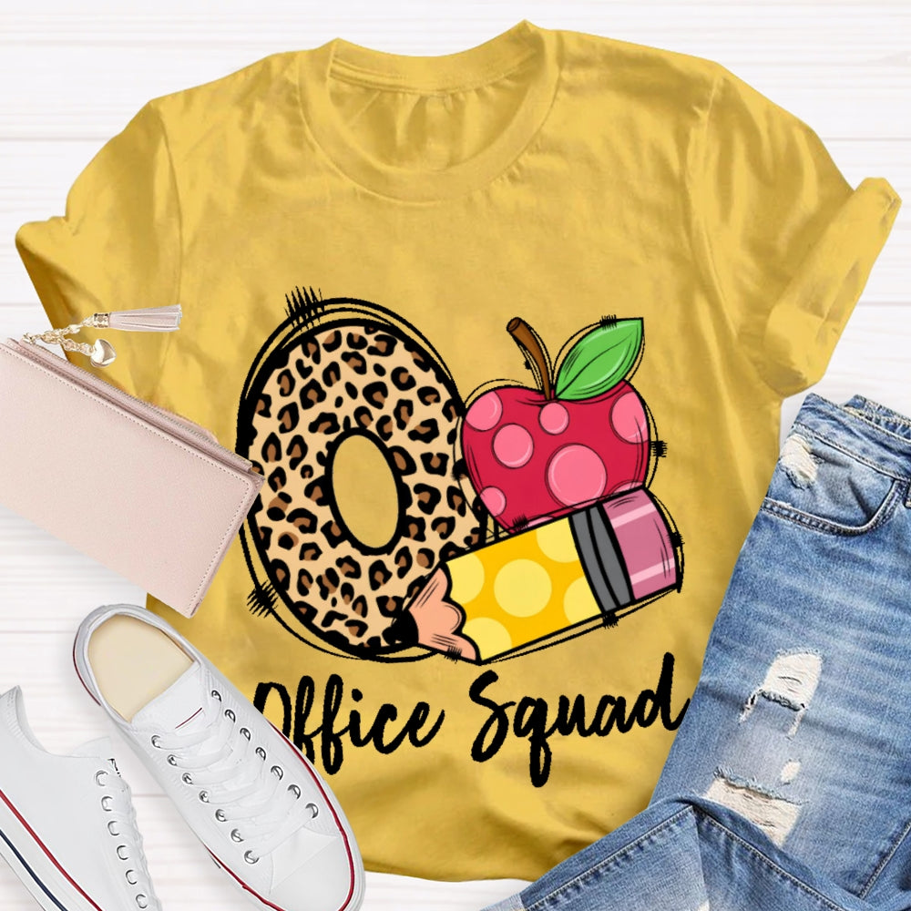 Office Squad Leopard Print Funny T-shirt