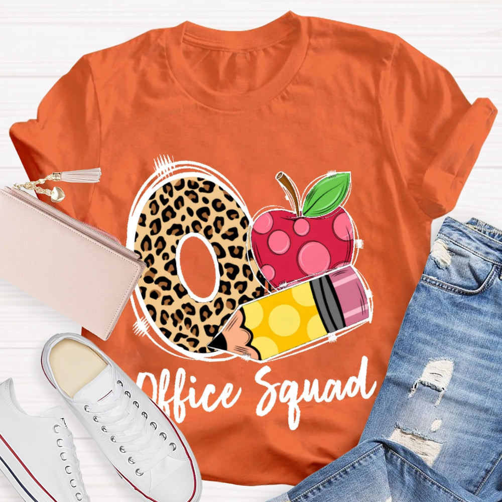 Office Squad Leopard Print Funny T-shirt