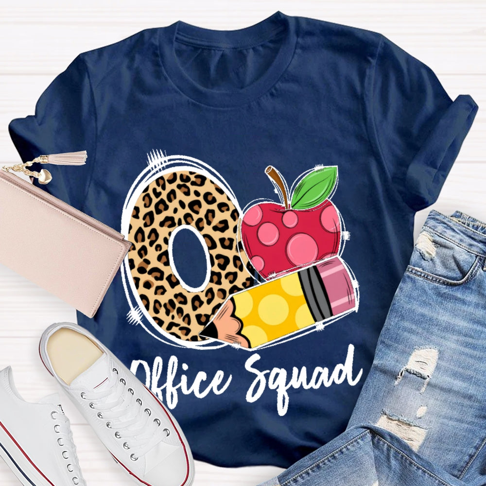 Office Squad Leopard Print Funny T-shirt