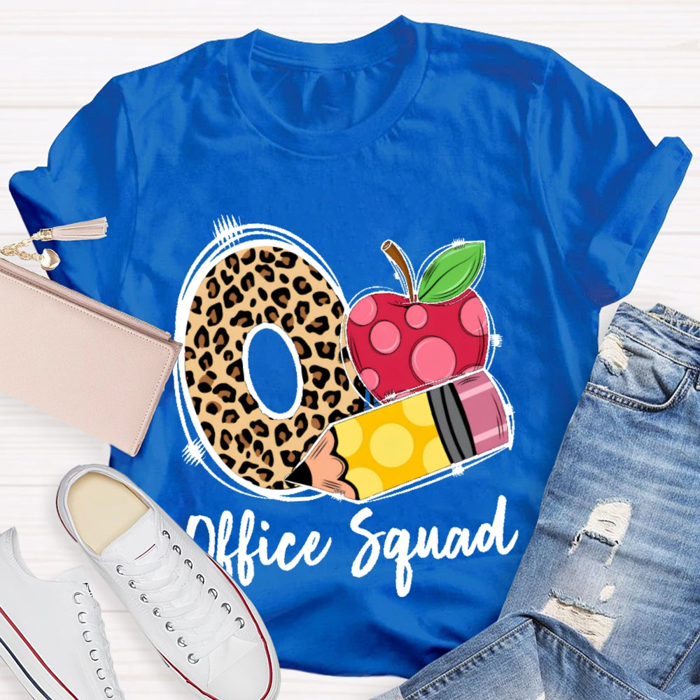 Office Squad Leopard Print Funny T-shirt