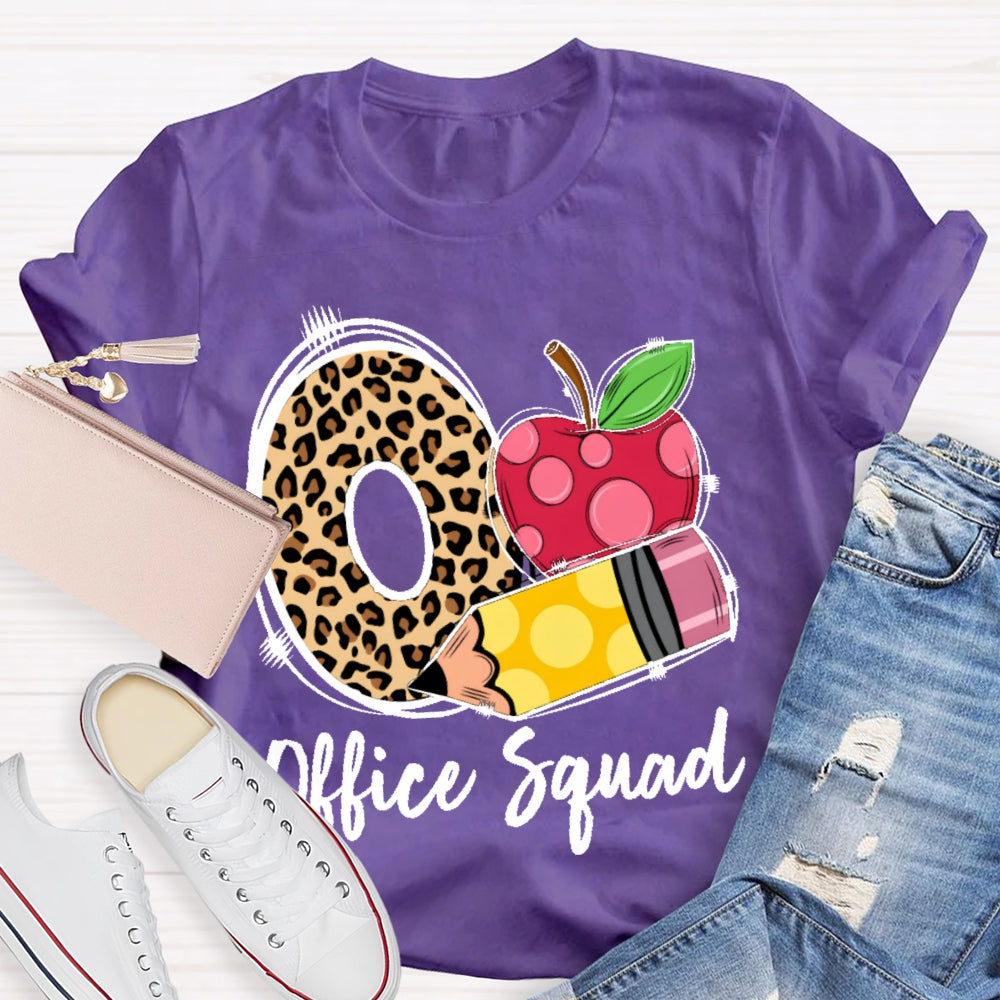 Office Squad Leopard Print Funny T-shirt