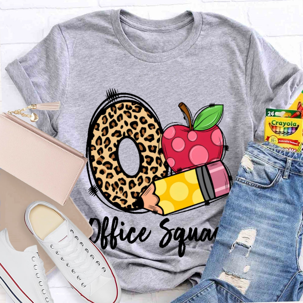 Office Squad Leopard Print Funny T-shirt