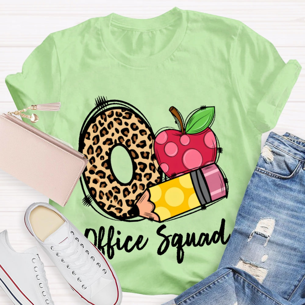Office Squad Leopard Print Funny T-shirt