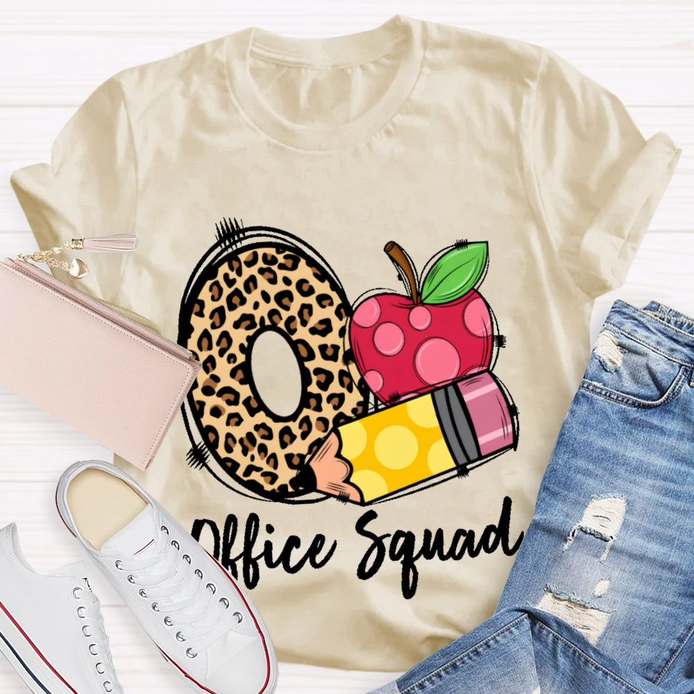 Office Squad Leopard Print Funny T-shirt