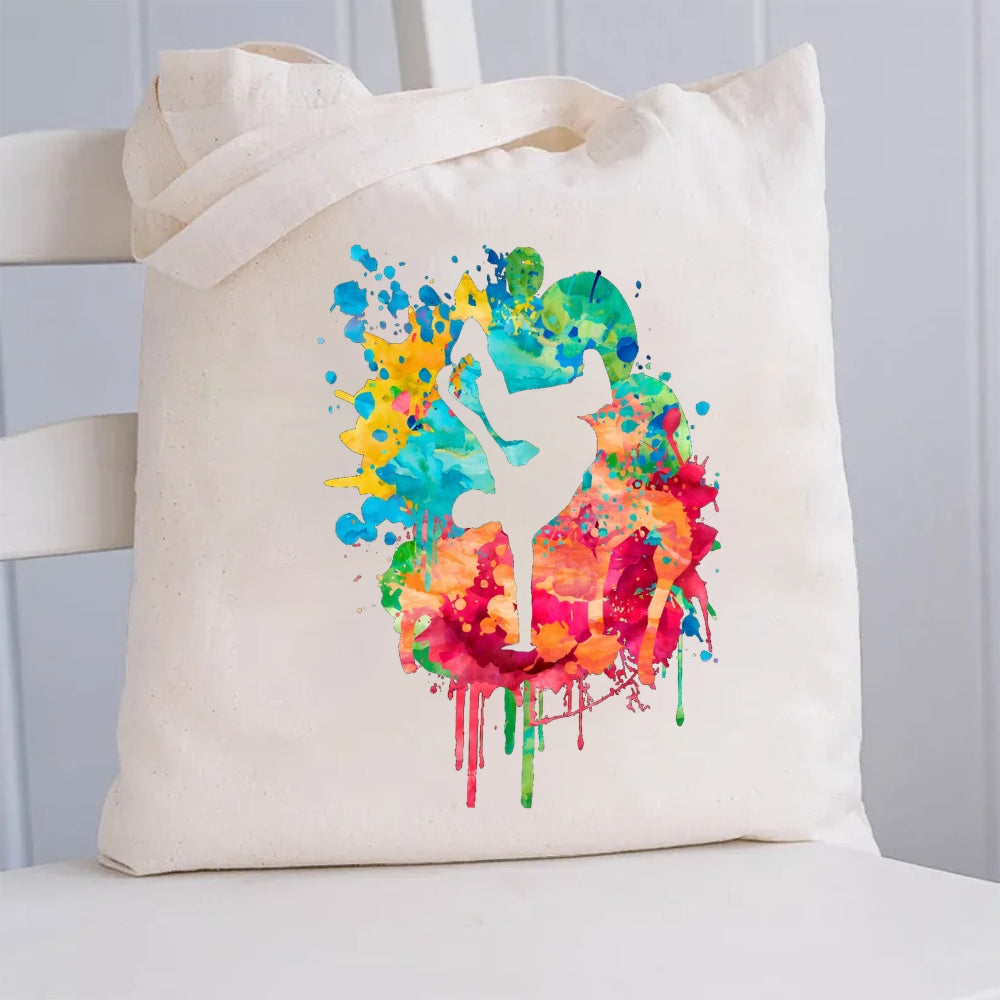 Jumping Dance Canvas Tote Bag