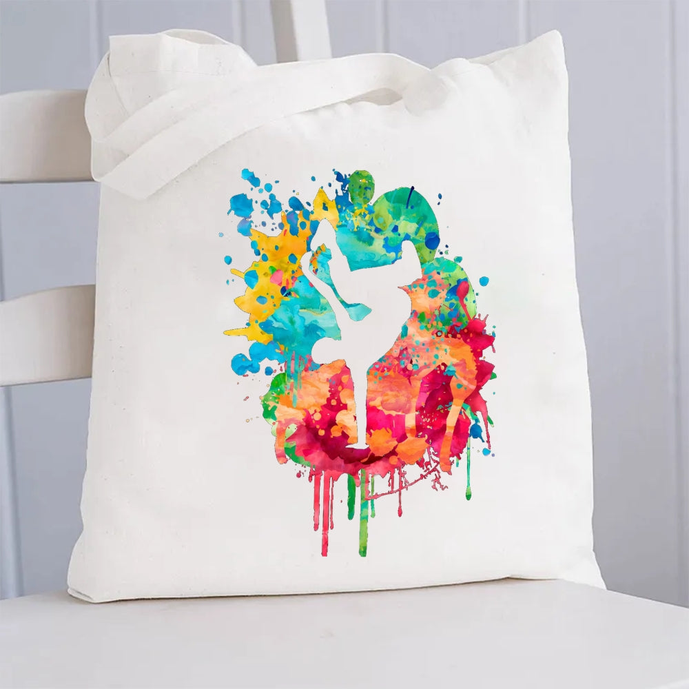 Jumping Dance Canvas Tote Bag