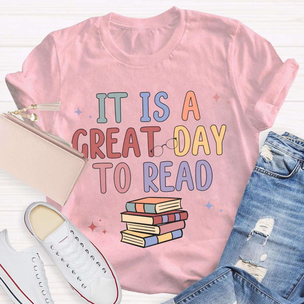 It Is A Grade Day To Read Colorful Letters And Books T-shirt