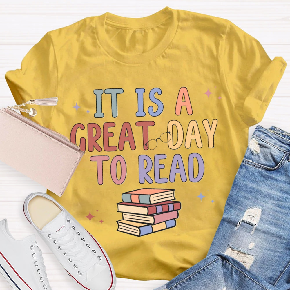 It Is A Grade Day To Read Colorful Letters And Books T-shirt
