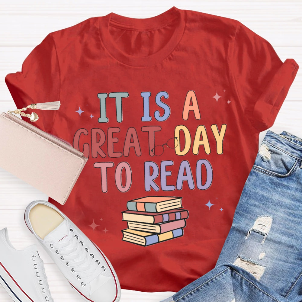 It Is A Grade Day To Read Colorful Letters And Books T-shirt