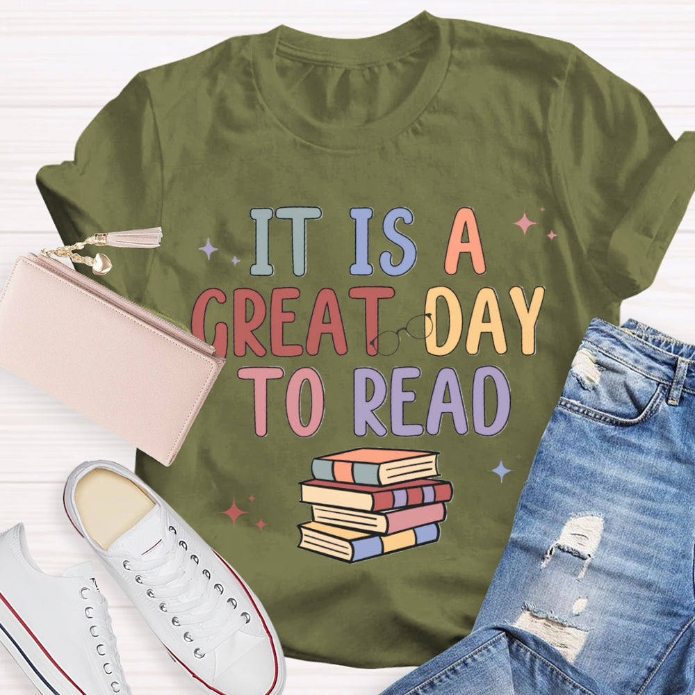 It Is A Grade Day To Read Colorful Letters And Books T-shirt