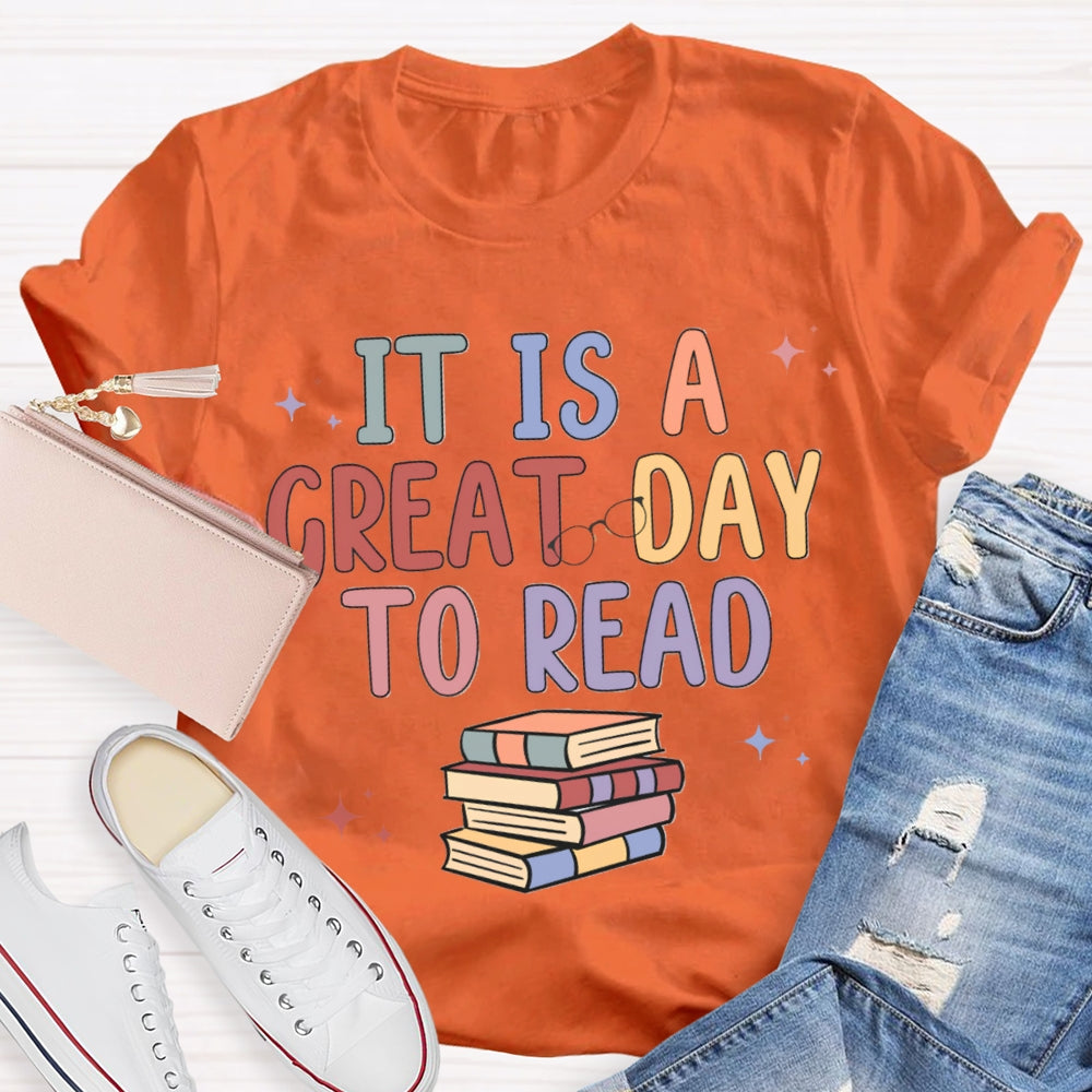 It Is A Grade Day To Read Colorful Letters And Books T-shirt