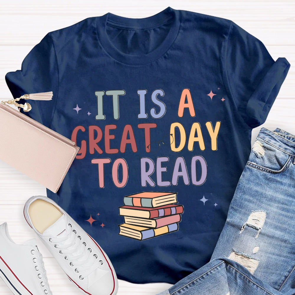 It Is A Grade Day To Read Colorful Letters And Books T-shirt