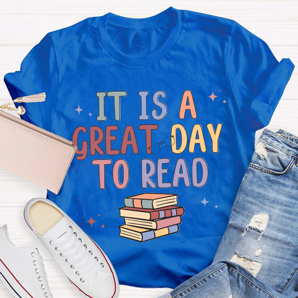 It Is A Grade Day To Read Colorful Letters And Books T-shirt