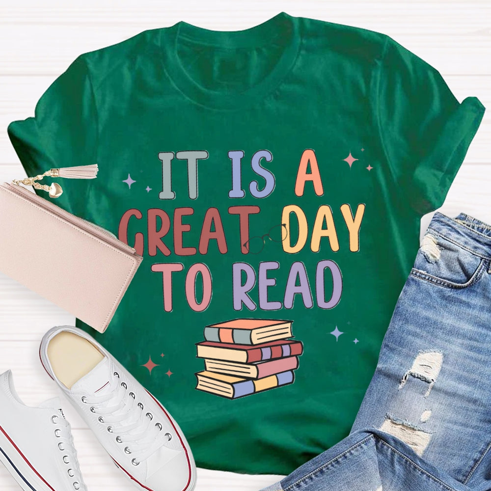It Is A Grade Day To Read Colorful Letters And Books T-shirt