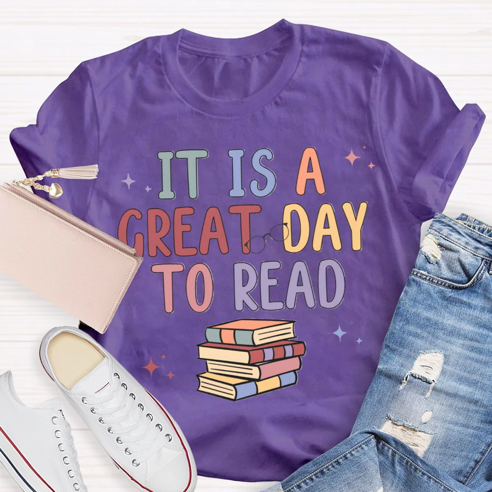It Is A Grade Day To Read Colorful Letters And Books T-shirt
