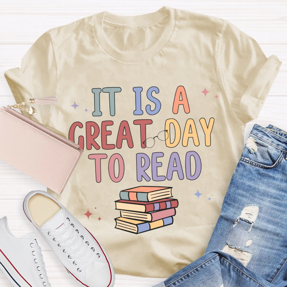 It Is A Grade Day To Read Colorful Letters And Books T-shirt