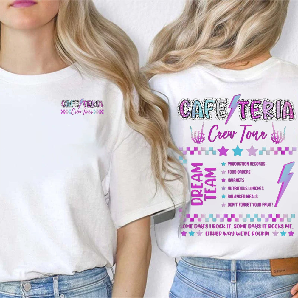 Cafeteria Some Days I Rock It Some Days It Rocks Me Double Printed T-shirt