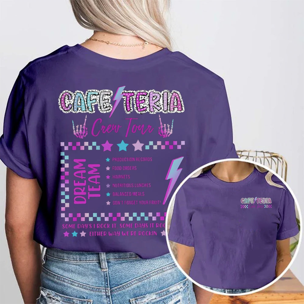 Cafeteria Some Days I Rock It Some Days It Rocks Me Double Printed T-shirt