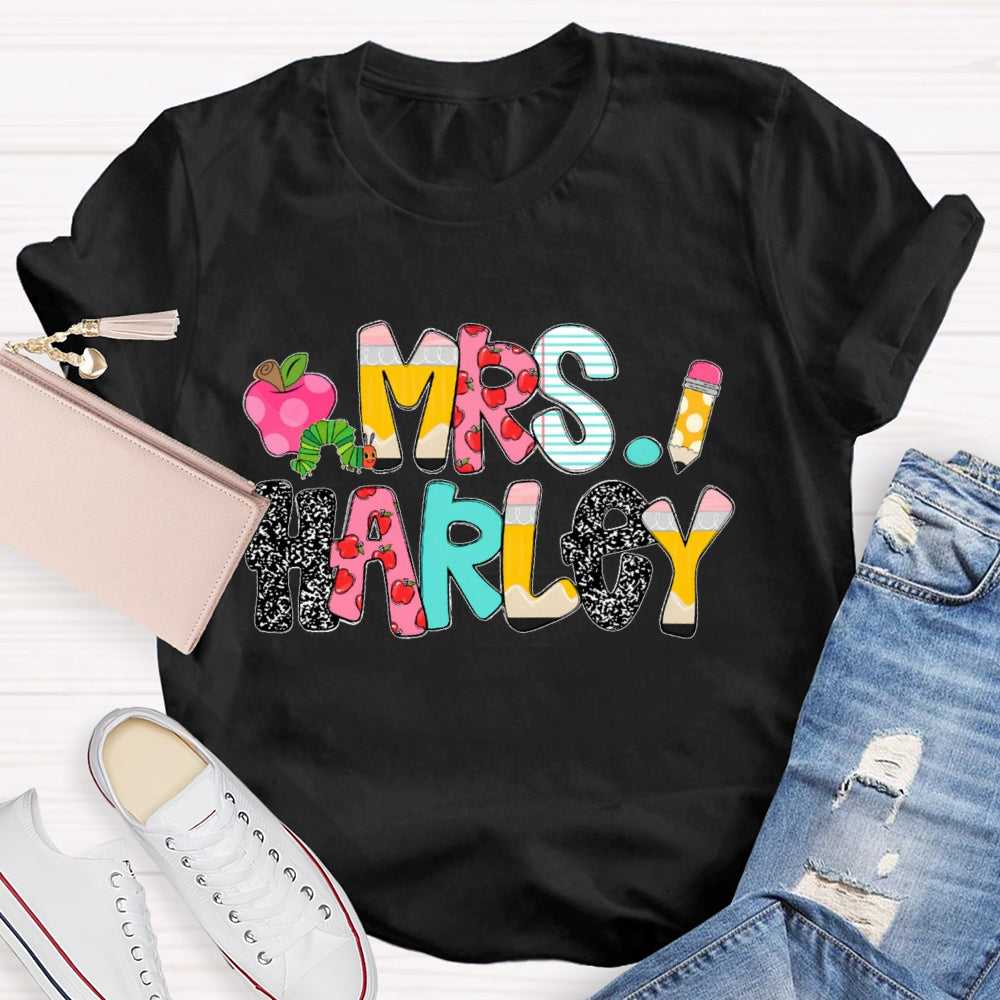 Personalized Name Funny  Polka Dots T-shirt