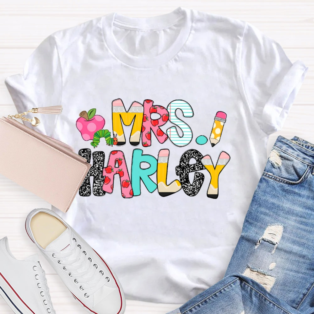 Personalized Name Funny  Polka Dots T-shirt