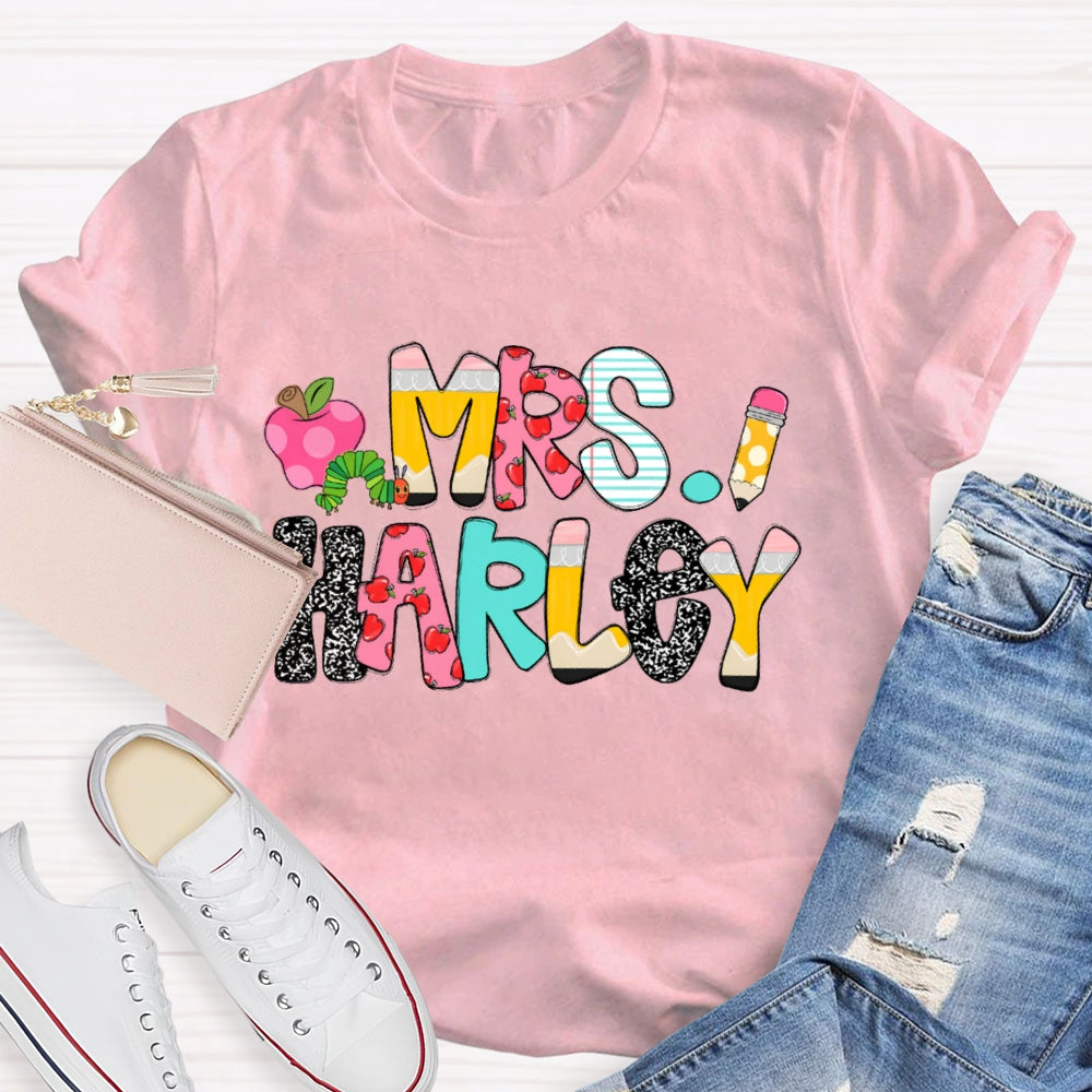 Personalized Name Funny  Polka Dots T-shirt