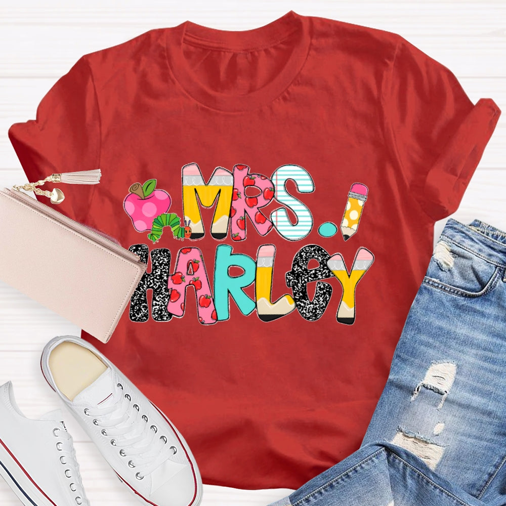 Personalized Name Funny  Polka Dots T-shirt