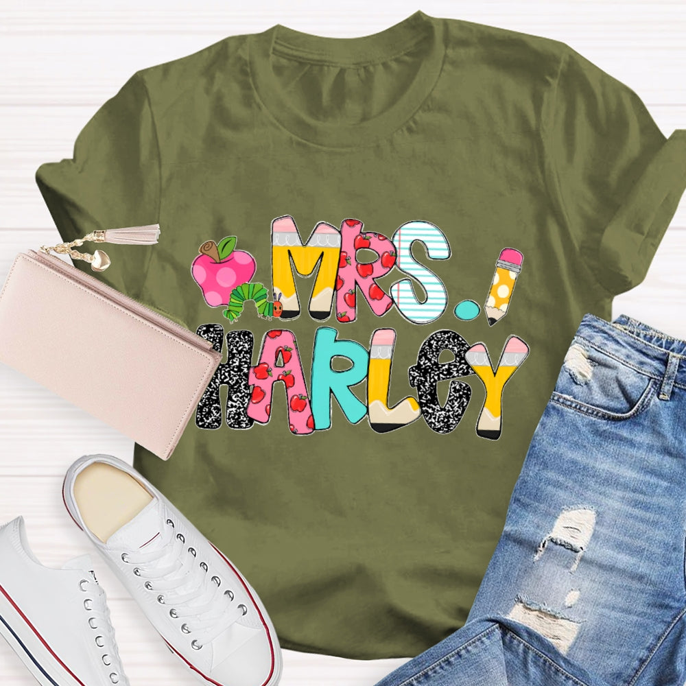 Personalized Name Funny  Polka Dots T-shirt