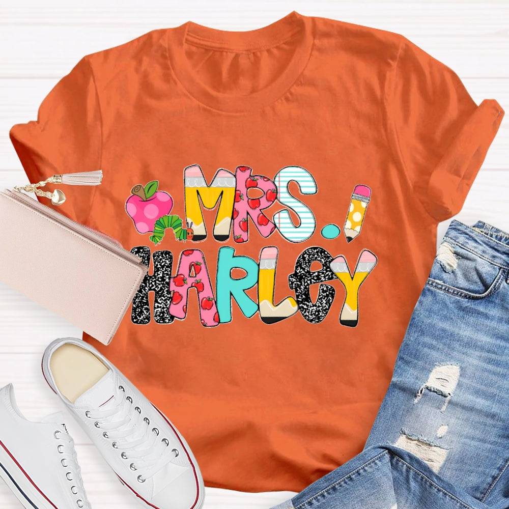 Personalized Name Funny  Polka Dots T-shirt