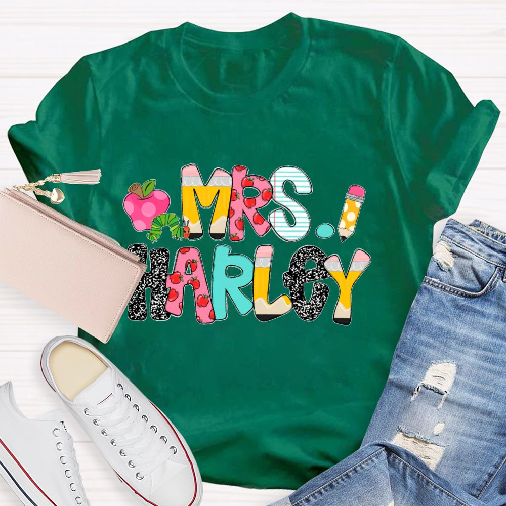 Personalized Name Funny  Polka Dots T-shirt