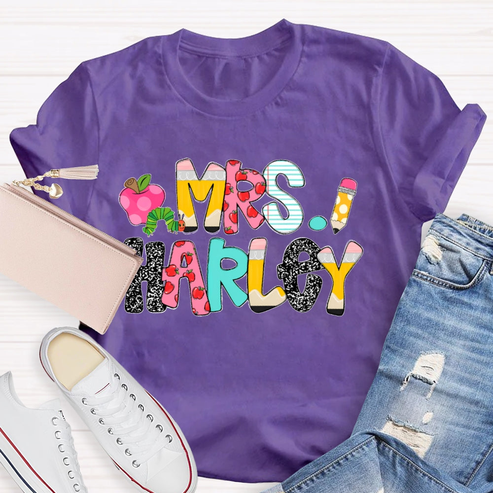 Personalized Name Funny  Polka Dots T-shirt