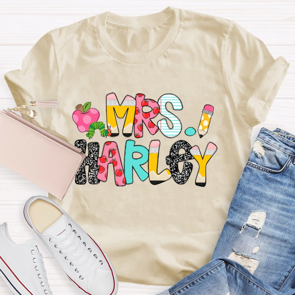 Personalized Name Funny  Polka Dots T-shirt