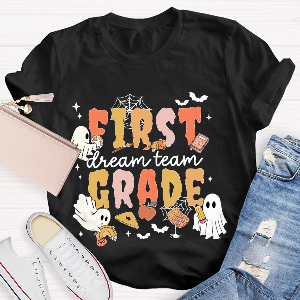 Personalized Grade First Grade Dream Team Halloween T-shirt