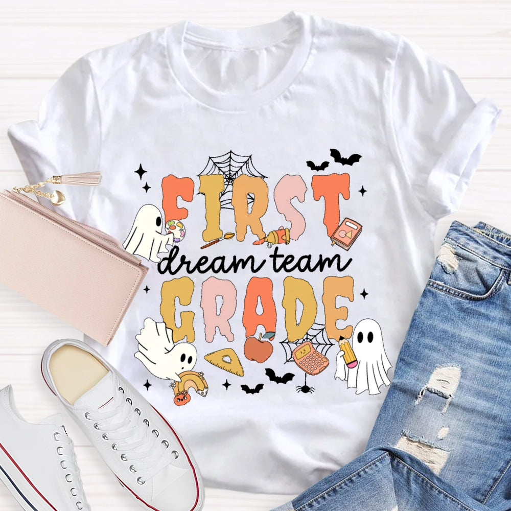 Personalized Grade First Grade Dream Team Halloween T-shirt