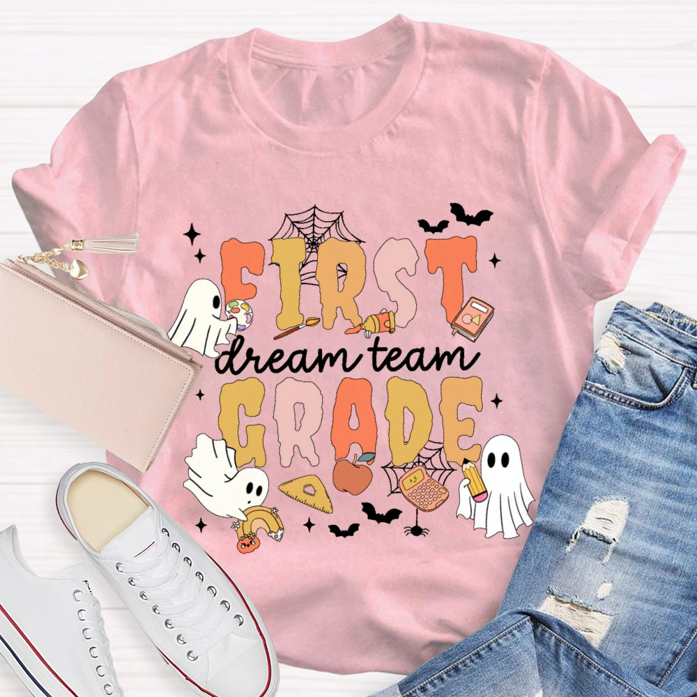 Personalized Grade First Grade Dream Team Halloween T-shirt