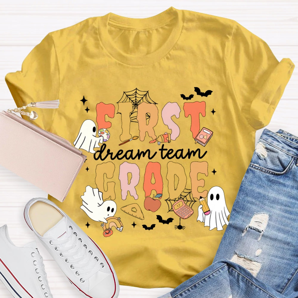 Personalized Grade First Grade Dream Team Halloween T-shirt