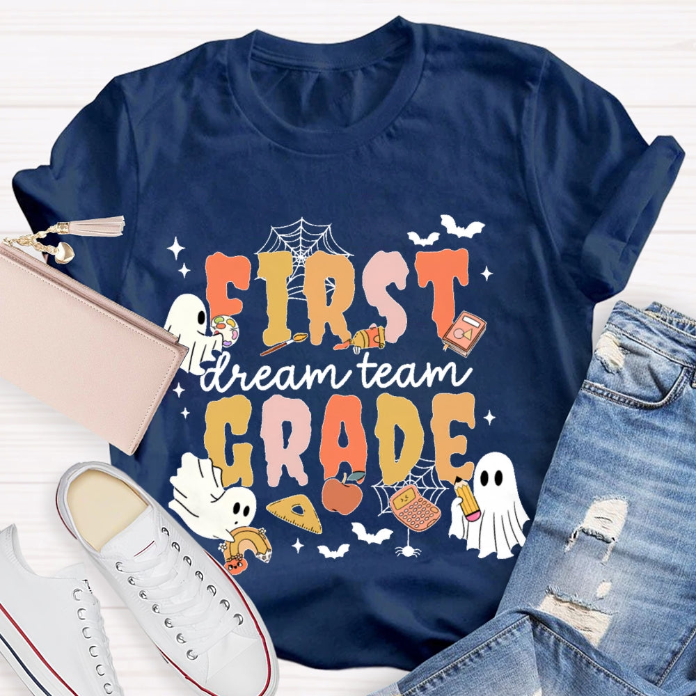 Personalized Grade First Grade Dream Team Halloween T-shirt