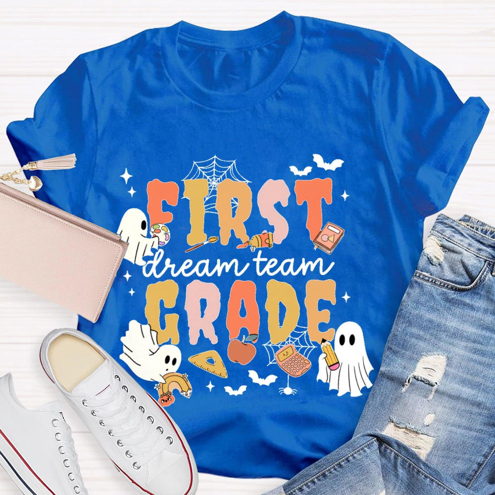 Personalized Grade First Grade Dream Team Halloween T-shirt