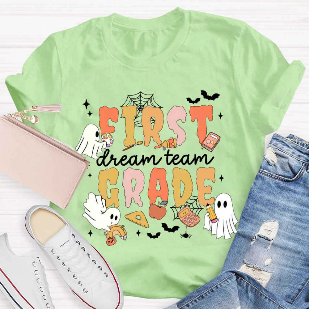 Personalized Grade First Grade Dream Team Halloween T-shirt