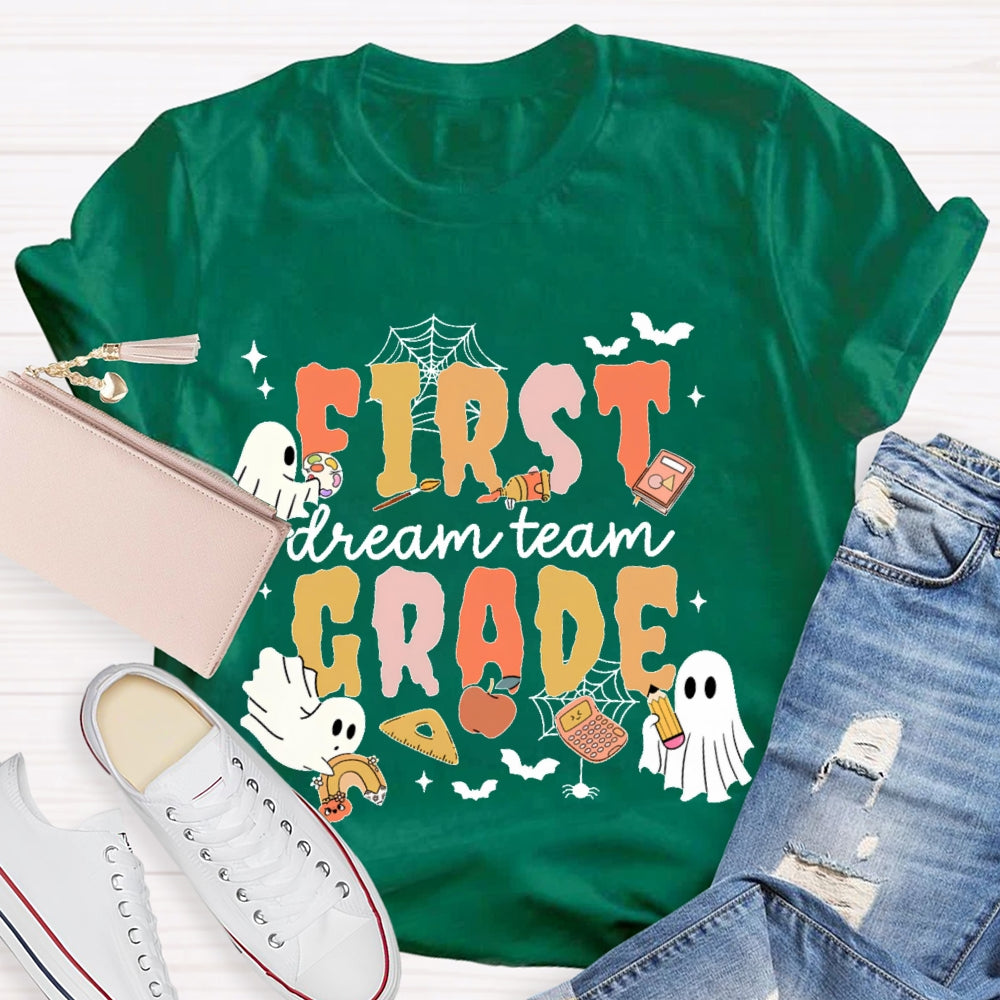 Personalized Grade First Grade Dream Team Halloween T-shirt