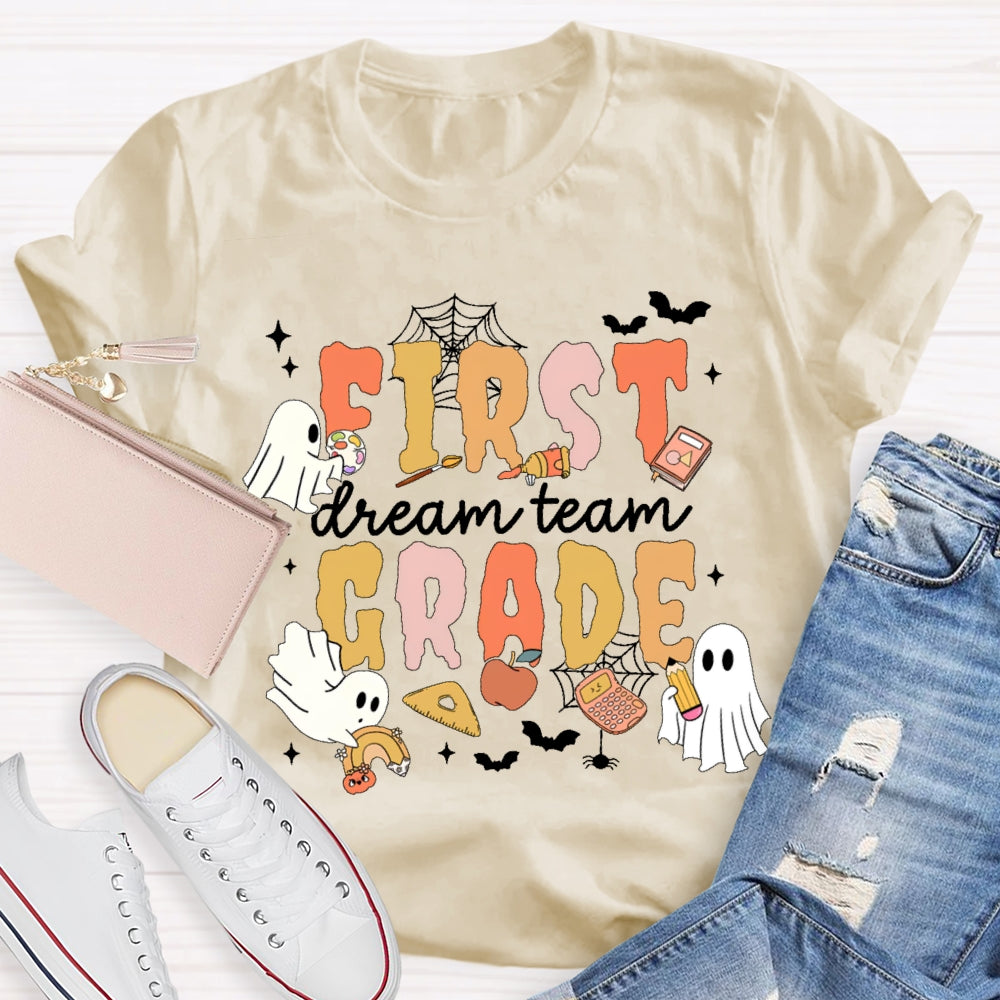 Personalized Grade First Grade Dream Team Halloween T-shirt