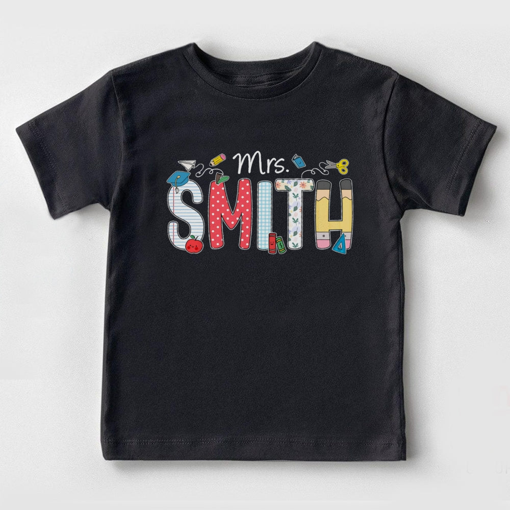 Personalized Name Paper Airplane Polka Dot Design Toddler T-Shirts