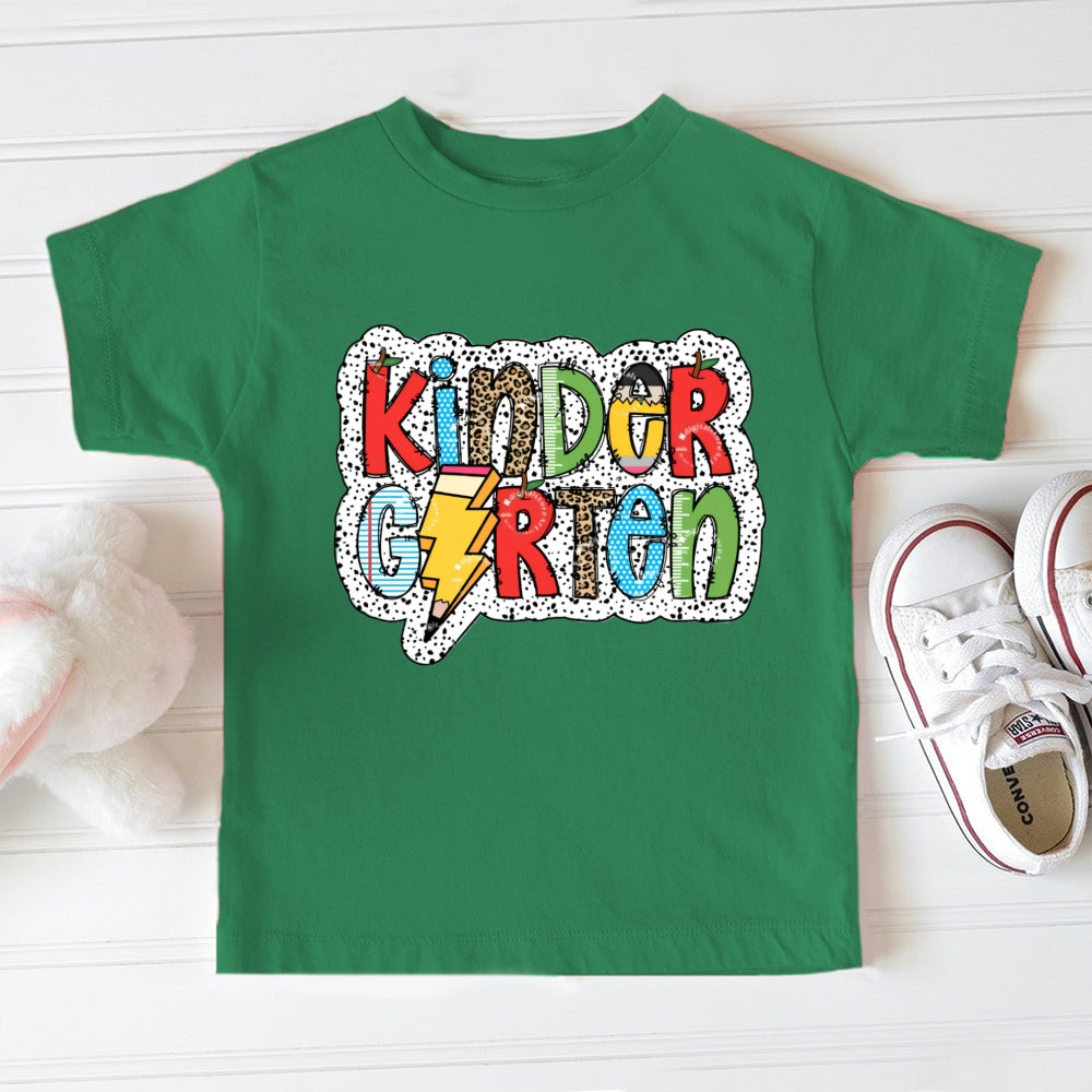 Kindergarten Colorful Letter Pencil Toddler T-Shirts
