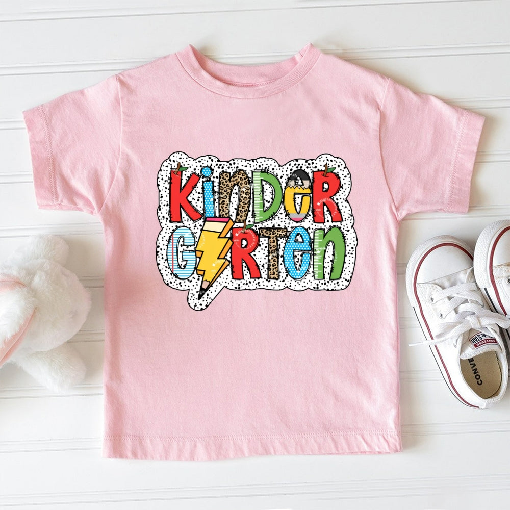 Kindergarten Colorful Letter Pencil Toddler T-Shirts