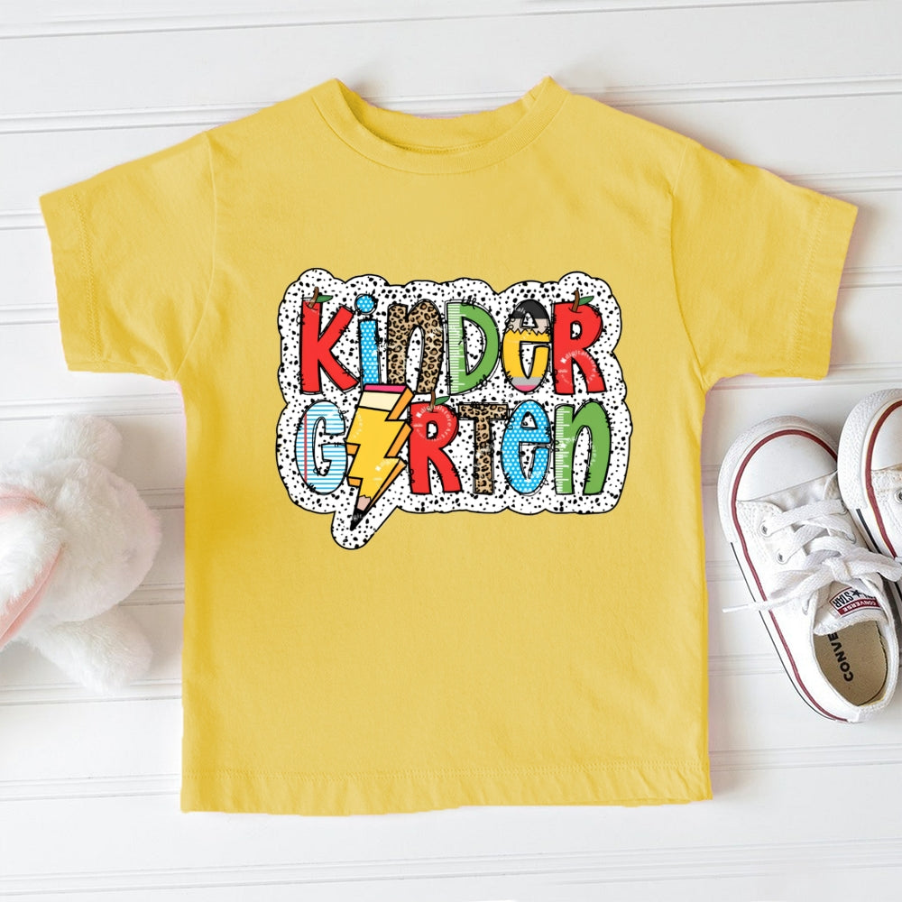 Kindergarten Colorful Letter Pencil Toddler T-Shirts