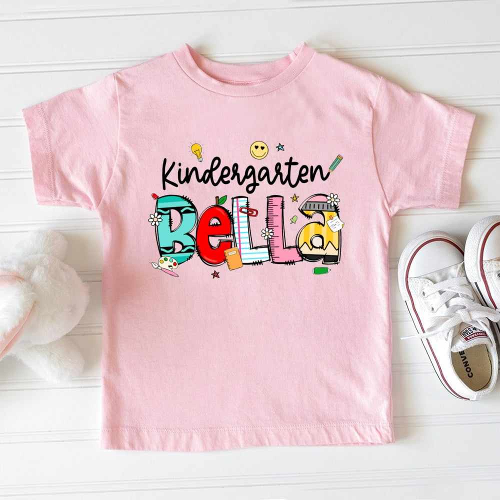 Personalized Name Kindergarten Back To School Toddler&Kids Tees