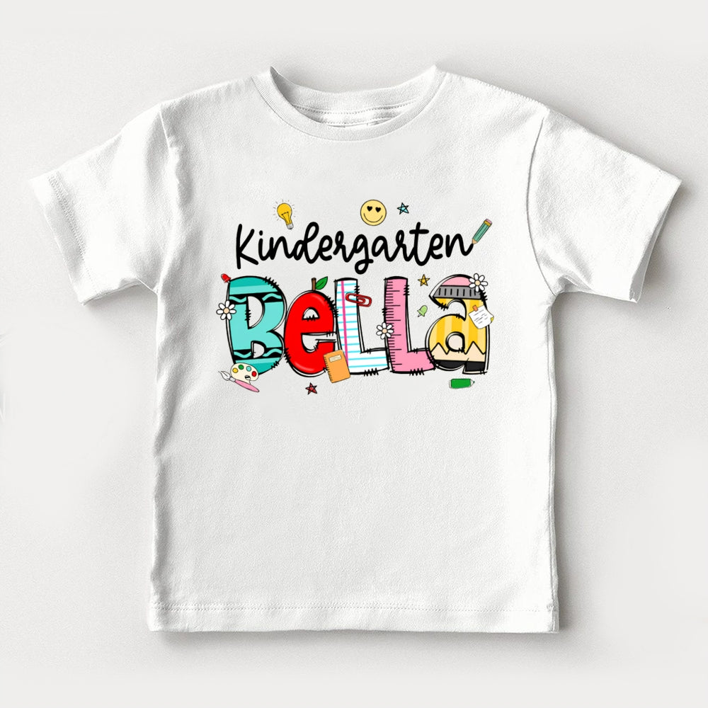 Personalized Name Kindergarten Back To School Toddler&Kids Tees