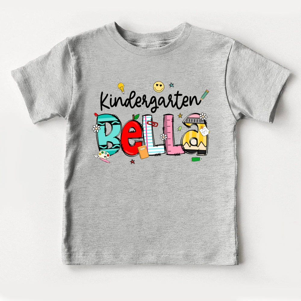 Personalized Name Kindergarten Back To School Toddler&Kids Tees