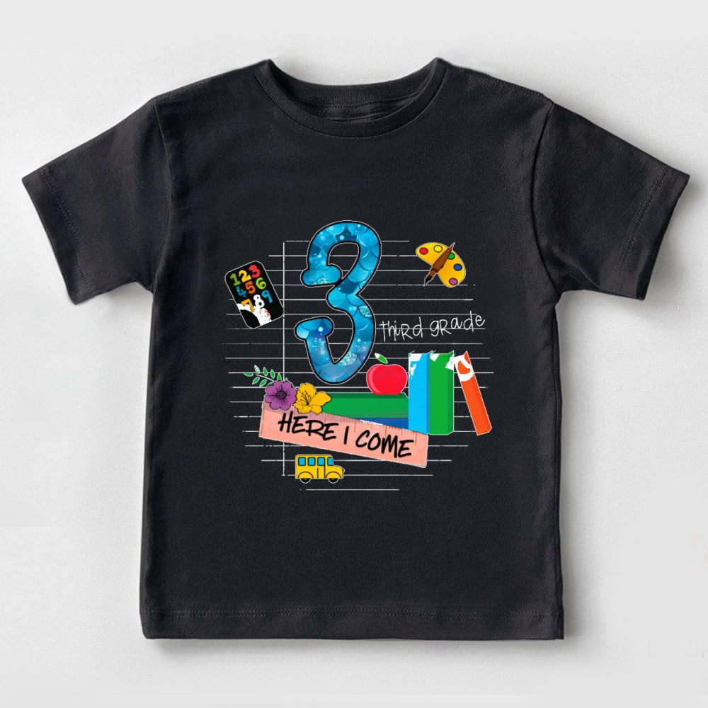 Personalized Grade Here I Come Back To School Toddler&Kids Tees